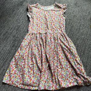 Old Navy Floral Girls Dress Size 14-16 Flutter Sleeve Spring Cottagecore Pockets